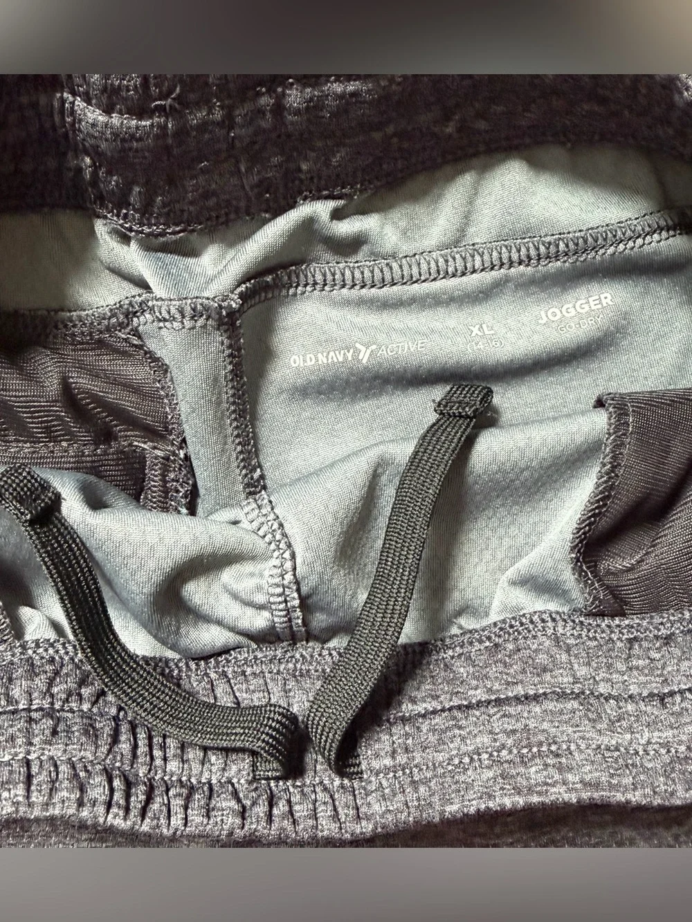 Old Navy active gray go dry joggers boys XL 14-16 drawstring pockets pull on